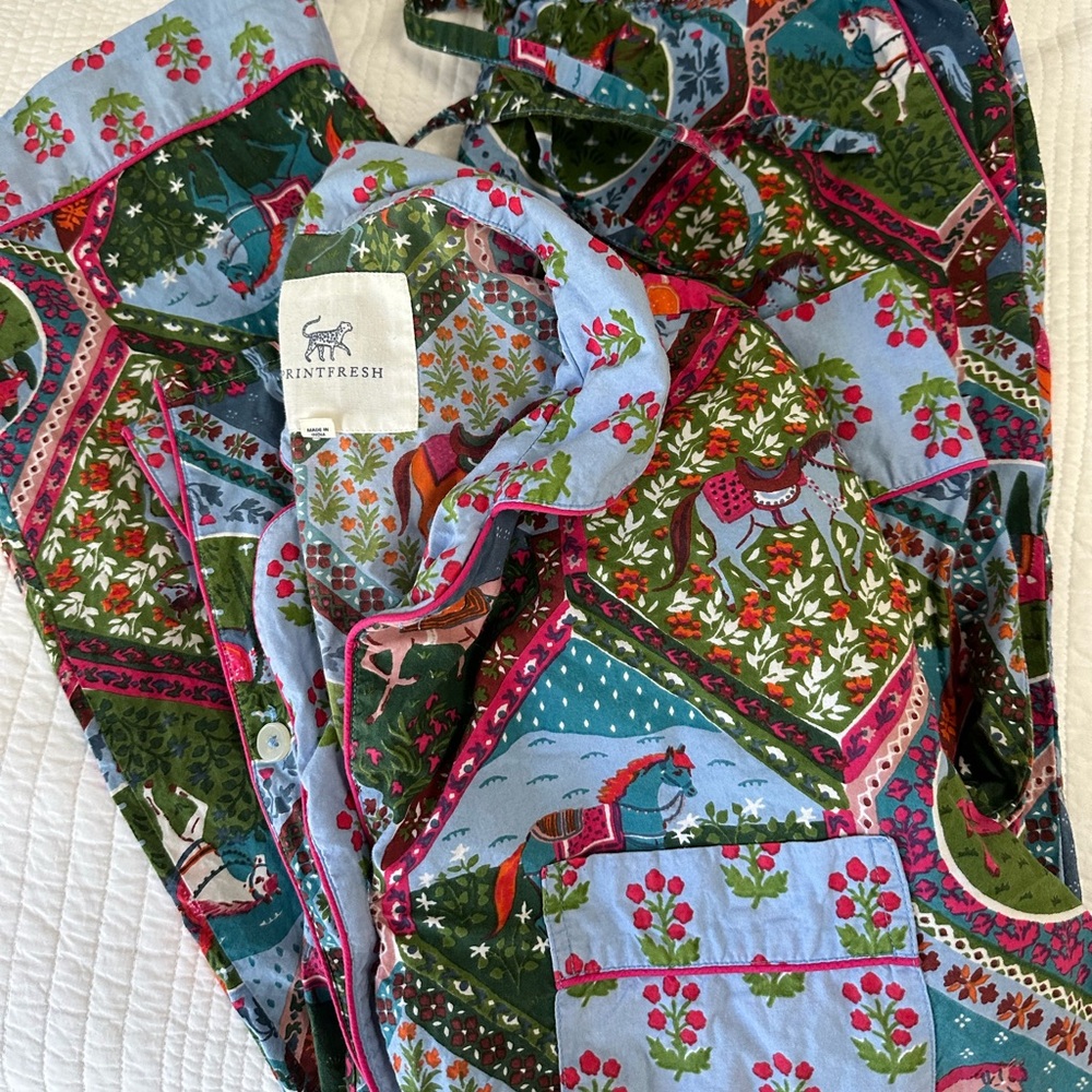 Printfresh long sleeve pajama set, high horse